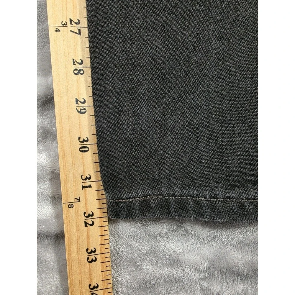 Levi's 505 Denim Jeans Mens‎ 40x32 Black Dark Wash Straight Leg